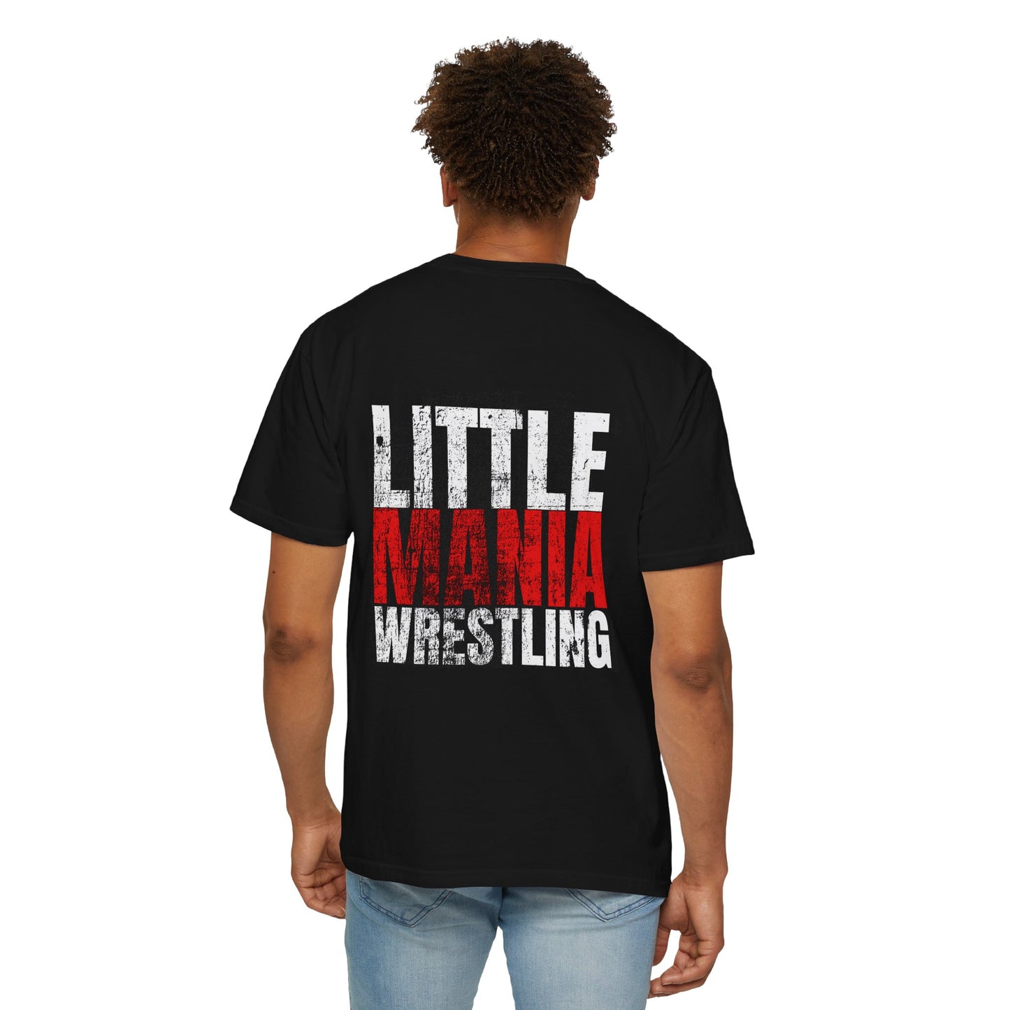Little Mania Edgy Tee Black with White and Red Logo Cigarette Vintage Design