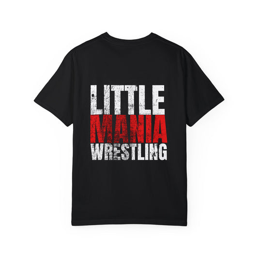 Little Mania Edgy Tee Black with White and Red Logo Cigarette Vintage Design