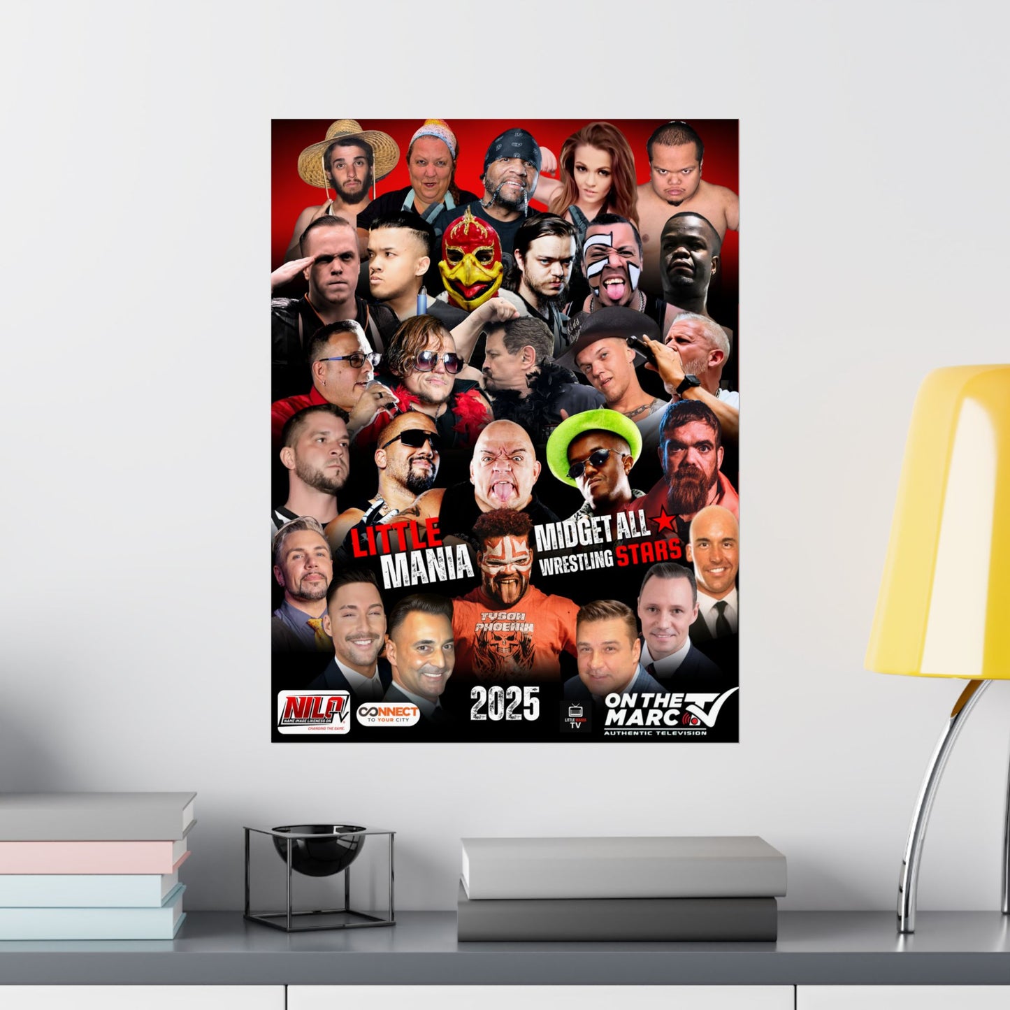 Little Mania Midget Wrestling 2025 Tour Poster (18″ × 24″)