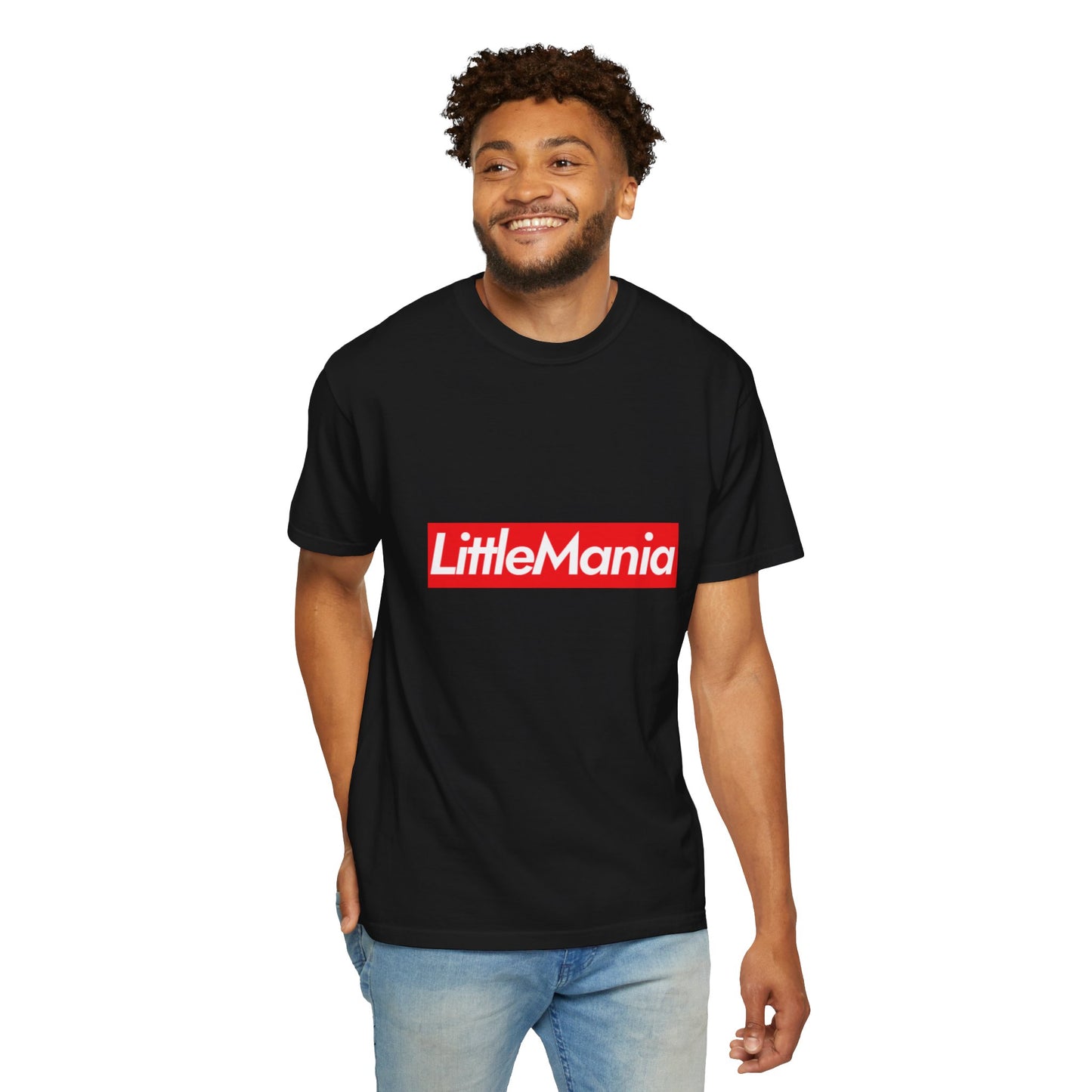 Little Mania Supreme Style Tee Black with White and Red Logo