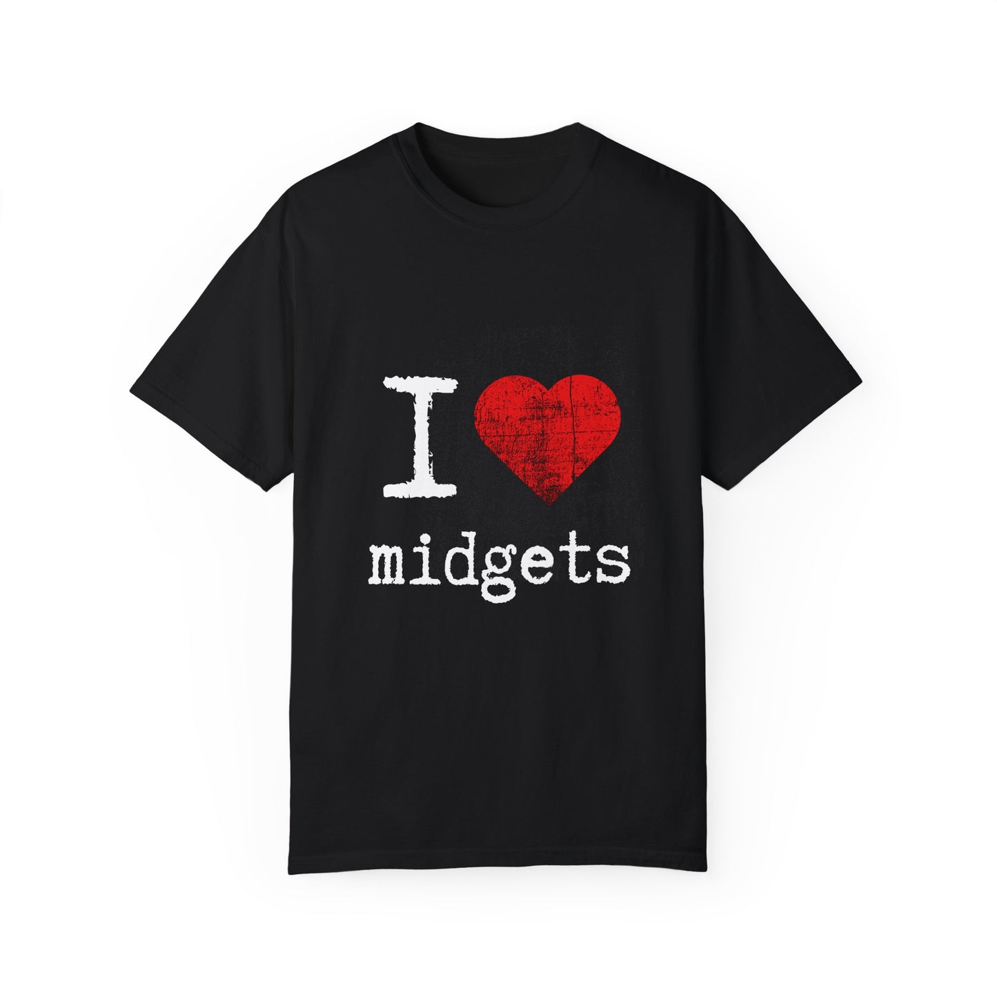 I Heart Midgets Black Tee – Official Little Mania Wrestling Merch