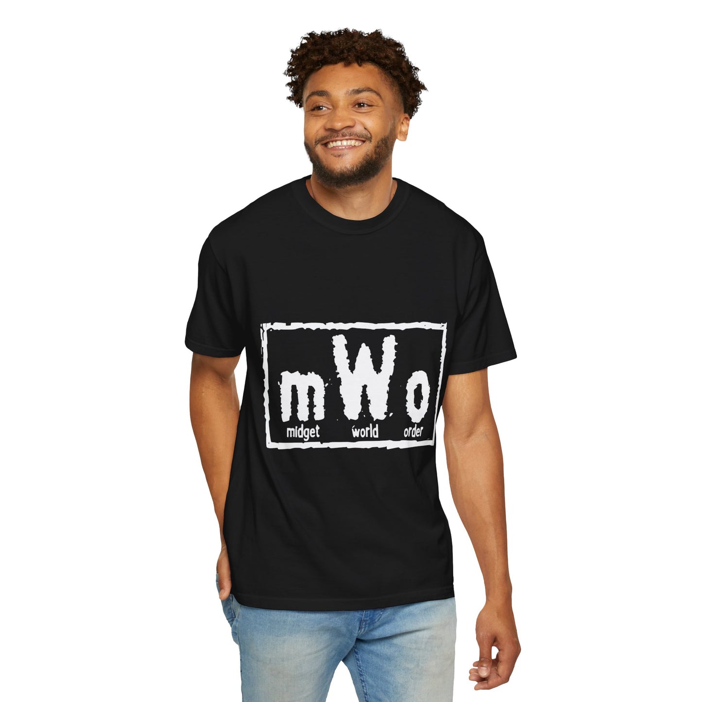 MWO Midget World Order Black Tee – Official Little Mania Wrestling Merch