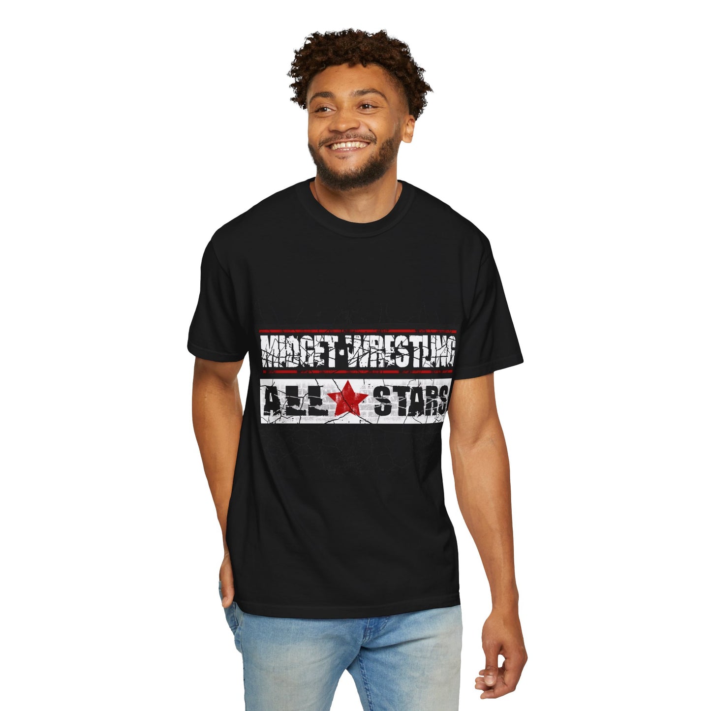 Midget Wrestling All Stars Black Tee – Official Little Mania Wrestling Merch