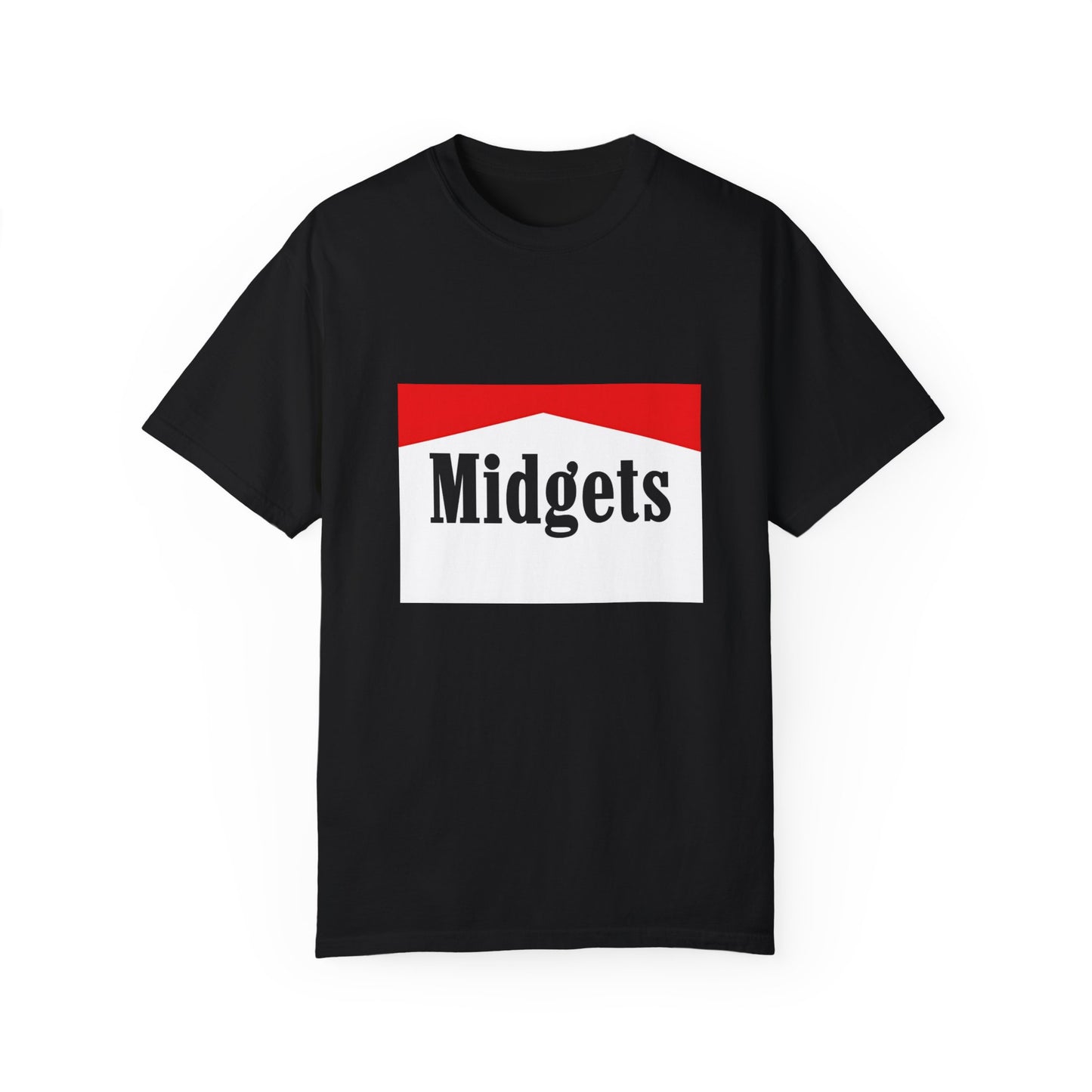 Little Mania Edgy Tee Black with White and Red Logo Cigarette Vintage Design