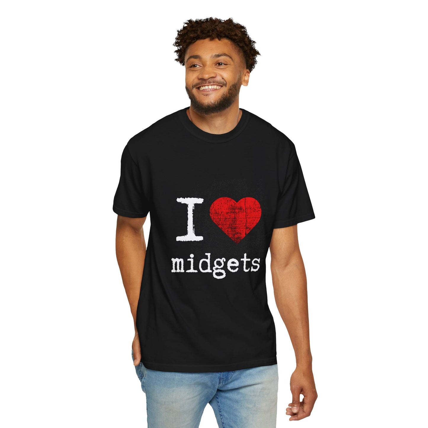 I Heart Midgets Black Tee – Official Little Mania Wrestling Merch