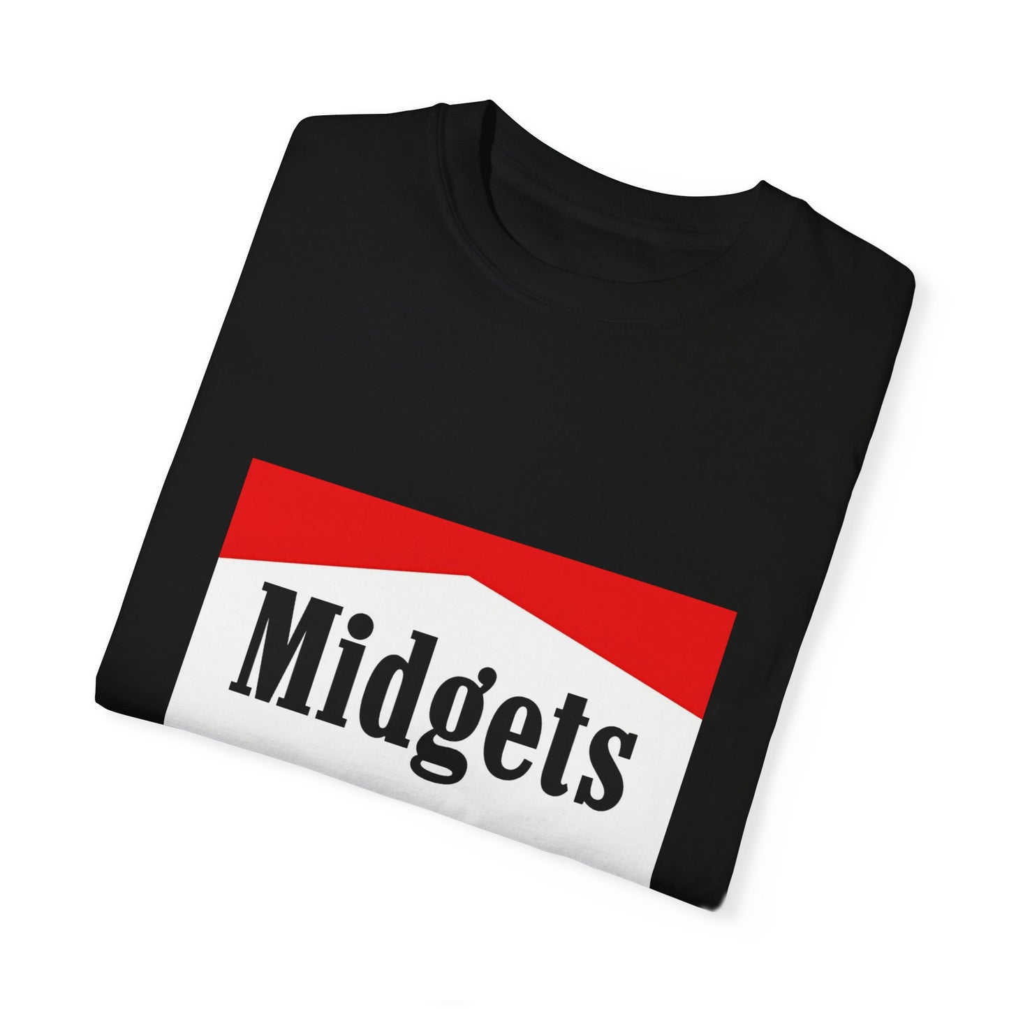 Little Mania Edgy Tee Black with White and Red Logo Cigarette Vintage Design
